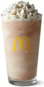 McDonald's Chocolate Shake, a creamy milkshake made with chocolate syrup and topped with whipped cream