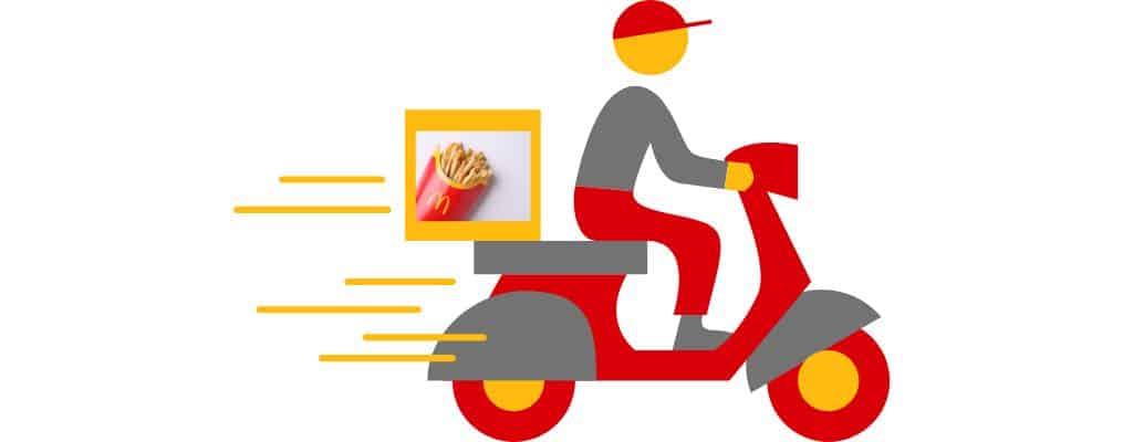 delivery mcdonald's rider