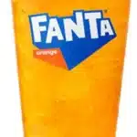 McDonald's Fanta Orange, a vibrant and tangy orange-flavored soft drink served ice-cold