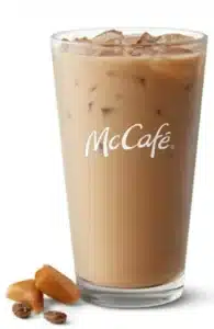 McDonald's Iced Caramel Coffee, a chilled coffee drink with caramel syrup, cold milk, and ice