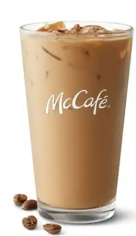 McDonald's Iced Coffee, a refreshing chilled coffee drink made with brewed coffee, cold milk, and ice