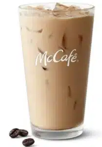 McDonald's Iced Latte, a chilled espresso drink with cold milk and ice