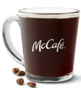 McDonald's Premium Roast Coffee, a smooth and rich hot coffee made from 100% Arabica beans