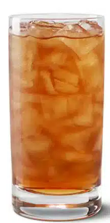 McDonald's Unsweetened Iced Tea, a crisp and refreshing beverage made with freshly brewed tea served over ice.